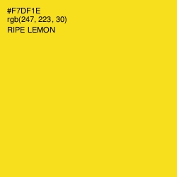 #F7DF1E - Ripe Lemon Color Image